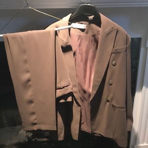 pant suit. women's. brown